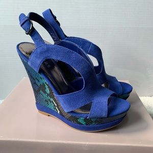 Bakers Aria Leopard Wedge Shoes
